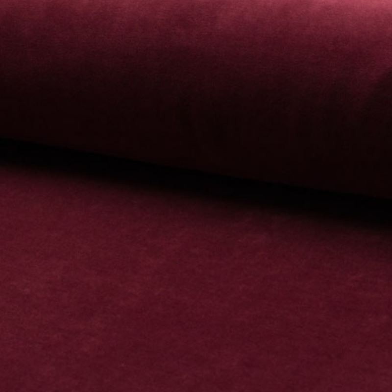 Tissu Jersey Velours Nicky Uni Bourgogne