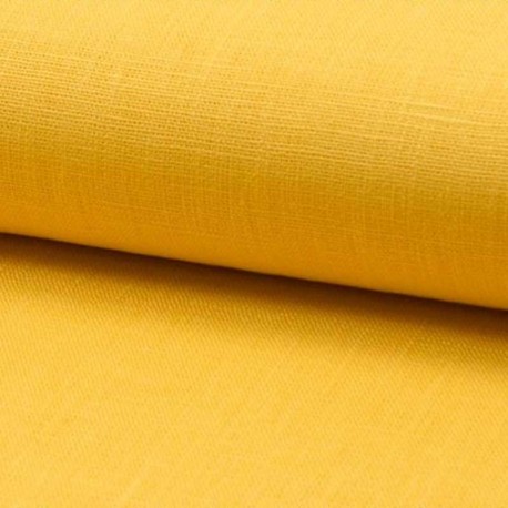 Tissu Lin Uni Jaune