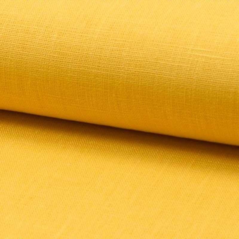 Tissu Lin Uni Jaune