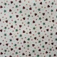 Tissu Coton de Noël Imprimé Etoile Coeur Fond Beige
