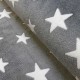 Tissu Polaire Star Gris
