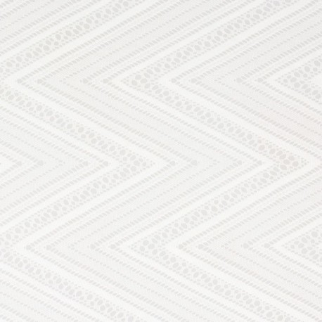 Tissu Maille Fantaisie Zig Zag Grande Laize Blanc