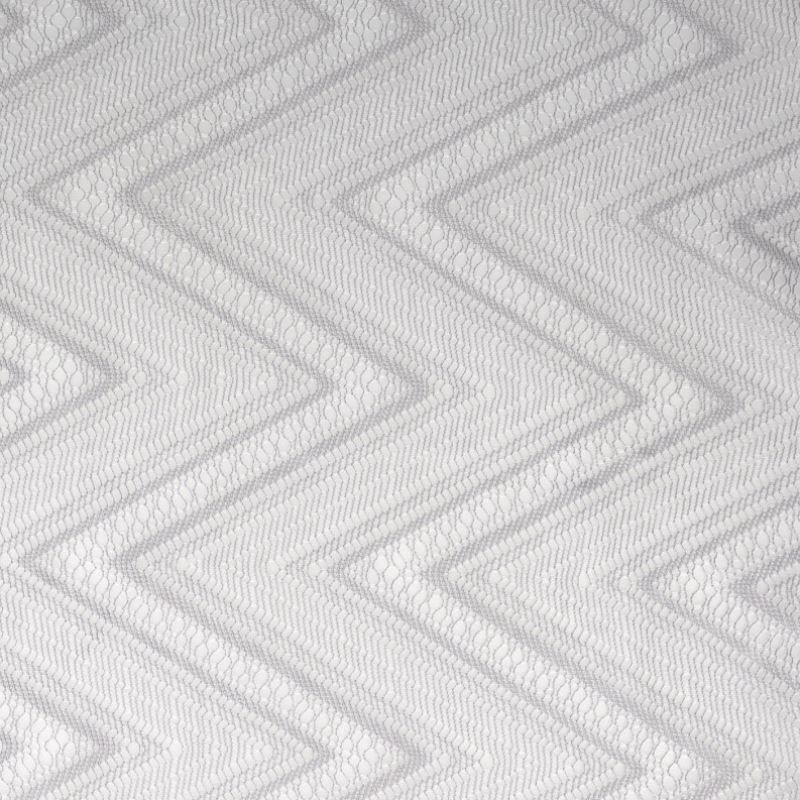 Tissu Maille Fantaisie Zig Zag Grande Laize Gris Moyen