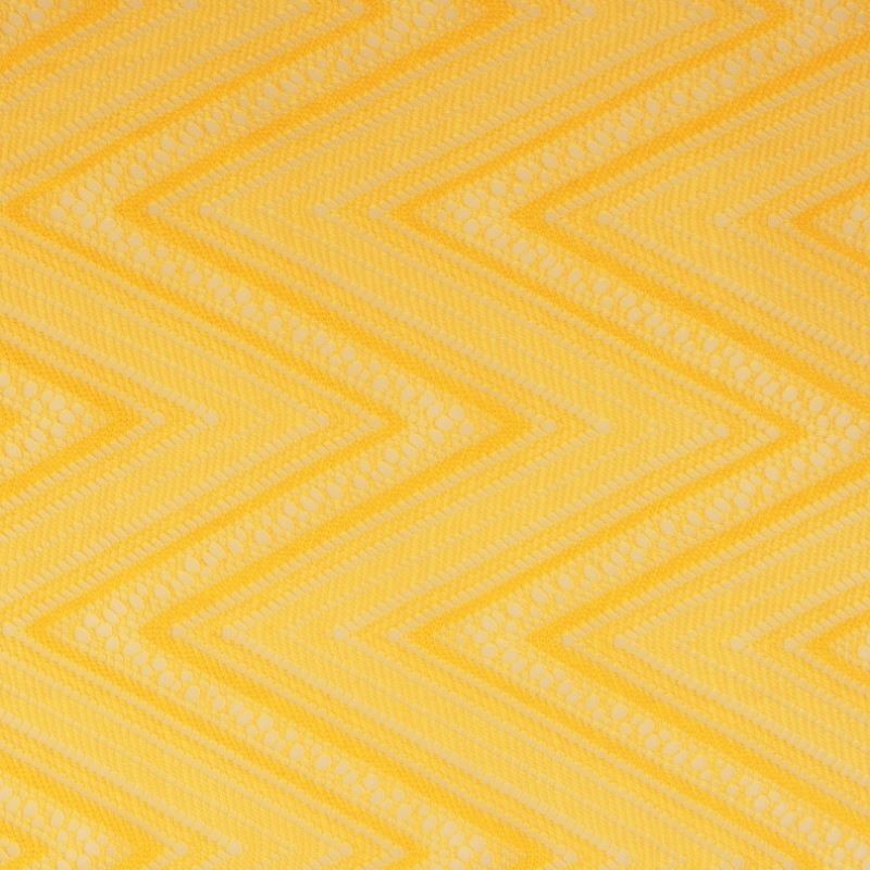 Tissu Maille Fantaisie Zig Zag Grande Laize Jaune