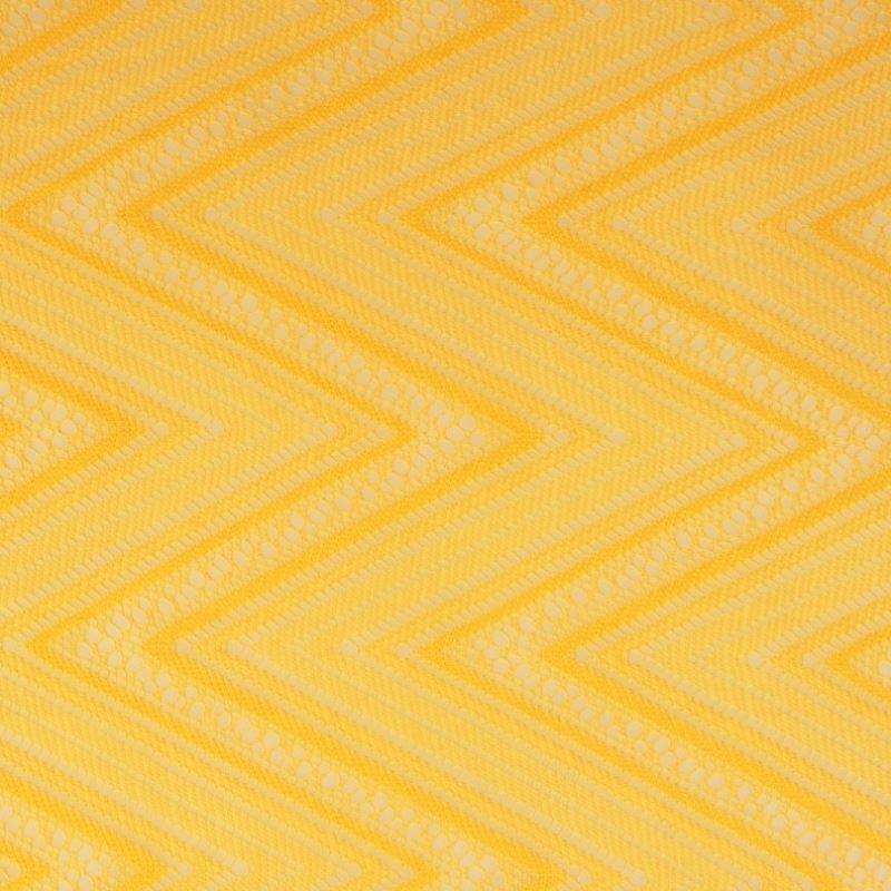 Tissu Maille Fantaisie Zig Zag Grande Laize Jaune