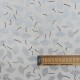 Tissu Cretonne Ginkgo Ivoire et argent 