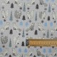 Tissu Cretonne Renard Des Neiges Gris