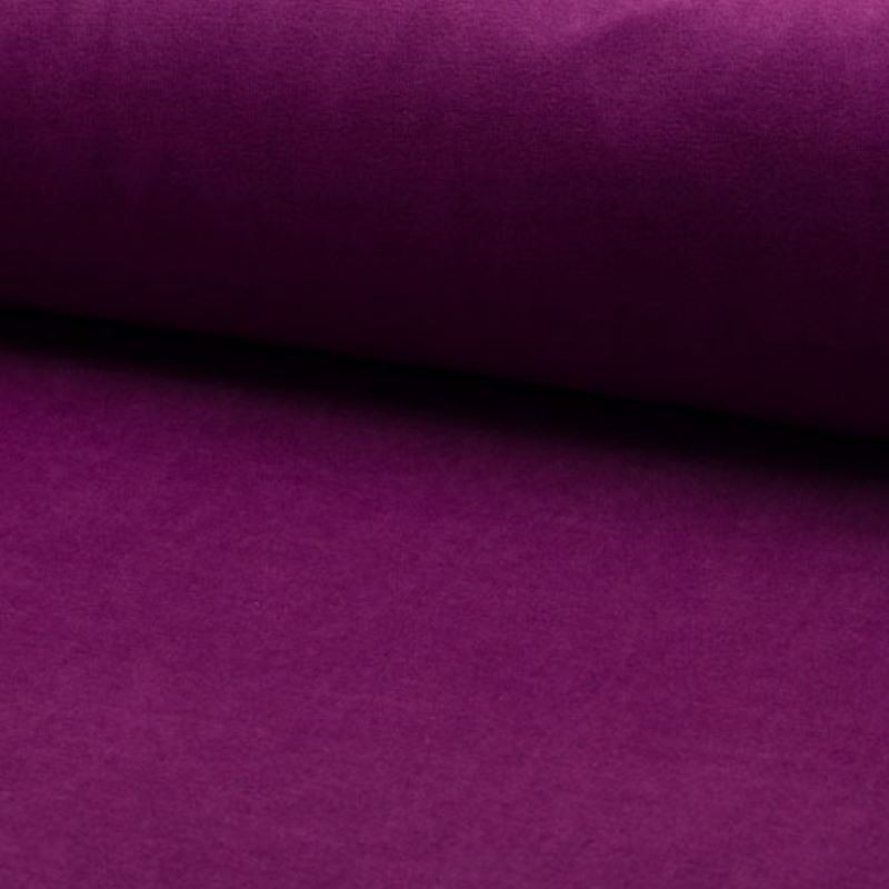 Tissu Jersey Velours Nicky Uni Violine