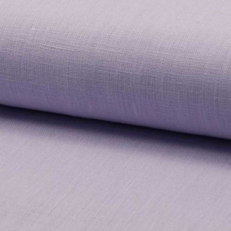 Tissu Lin Uni Lilas