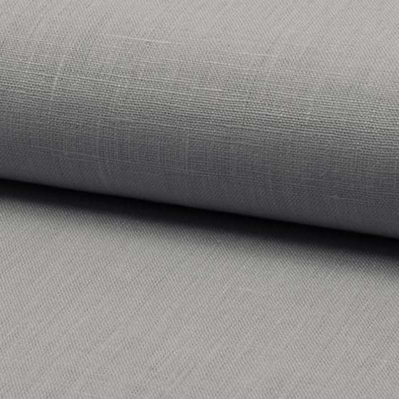 Tissu Lin Uni Gris