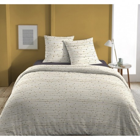 Parure de Housse de Couette Brick Beige