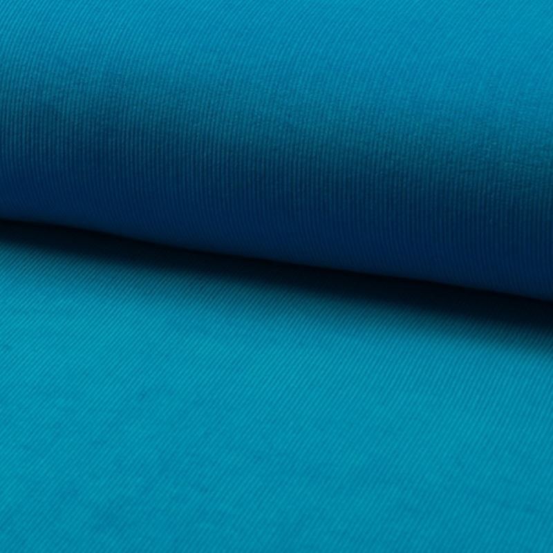 Tissu Velours Milleraie Uni Turquoise