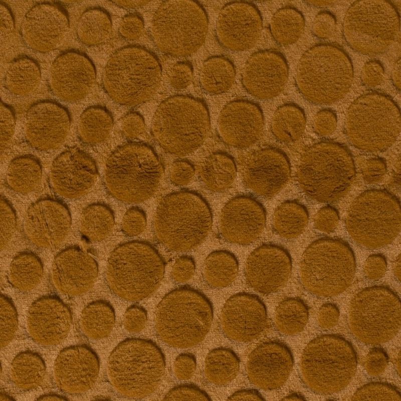 Tissu Fausse Fourrure Pois Moutarde