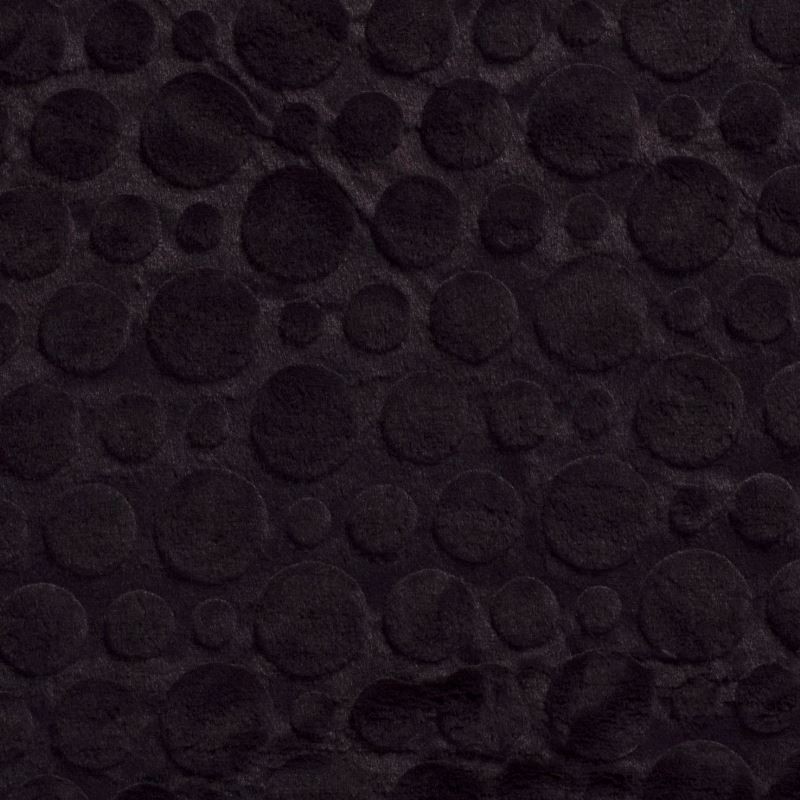 Tissu Fausse Fourrure Pois Aubergine