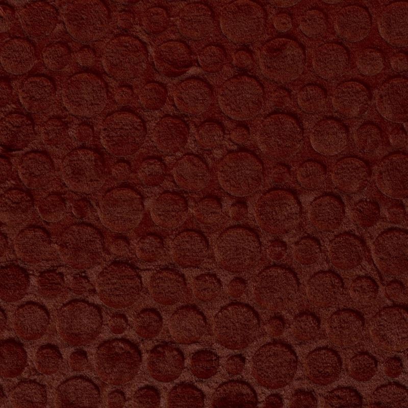 Tissu Fausse Fourrure Pois Brique 