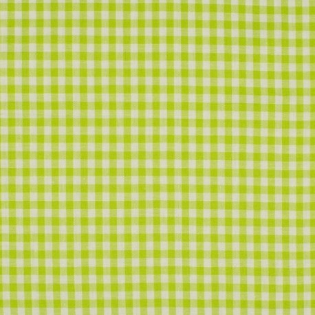 Tissu Grand Vichy Vert Anis 