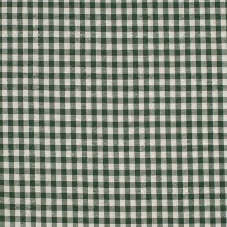 Tissu Grand Vichy Vert Bouteille 