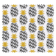 Tissu Cretonne Mini Ananas Noir