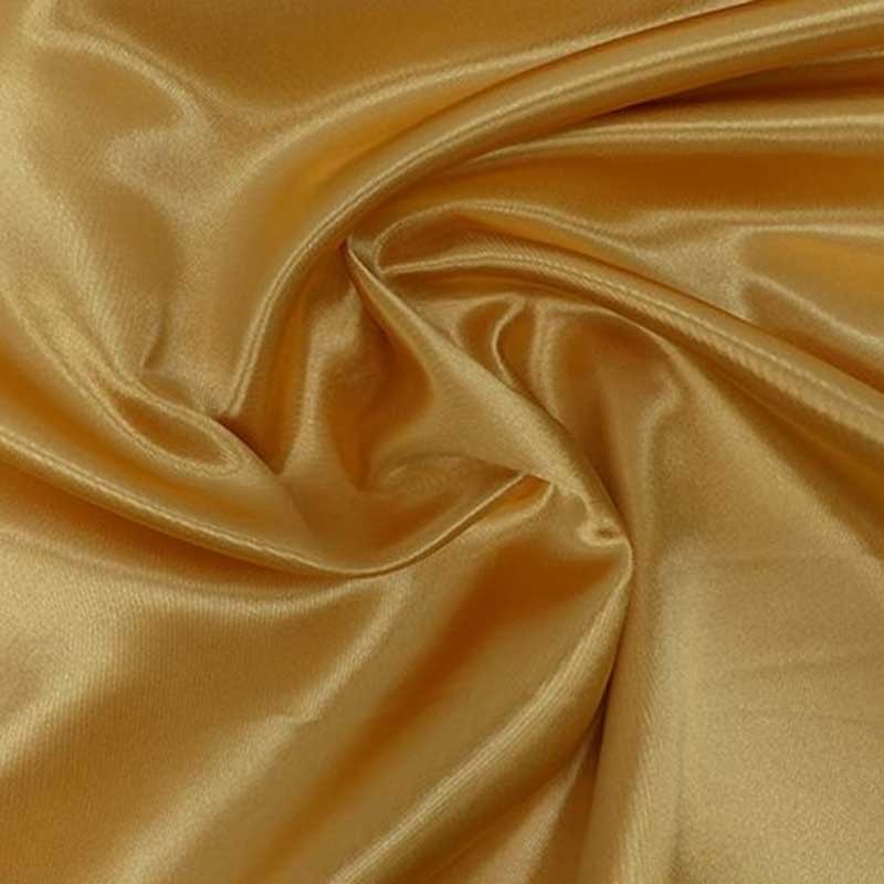 Tissu Satin Uni Moutarde