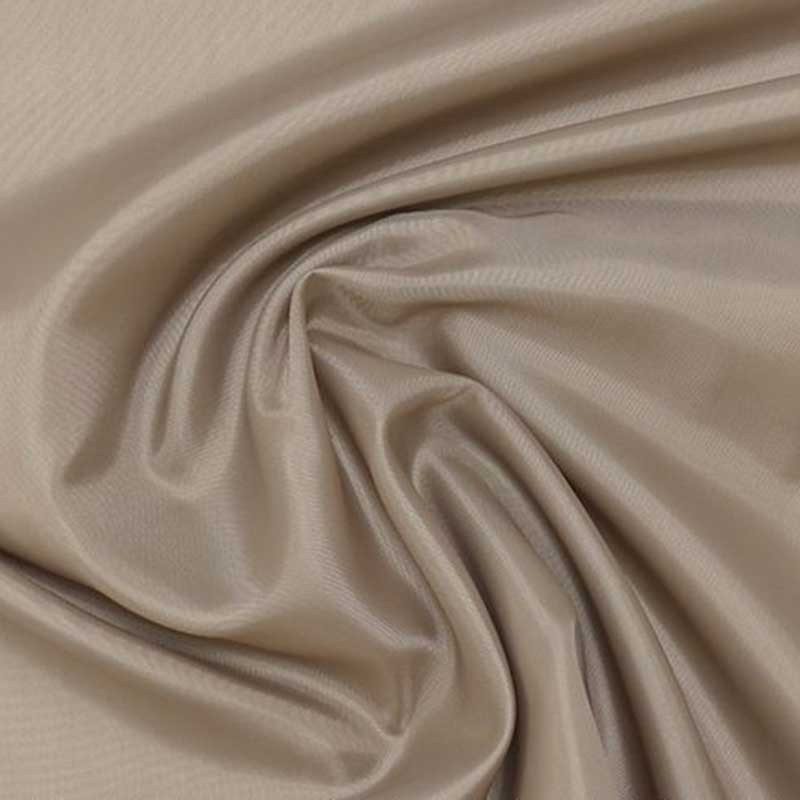 Tissu Doublure Toscane Antistatique Uni Beige Foncé