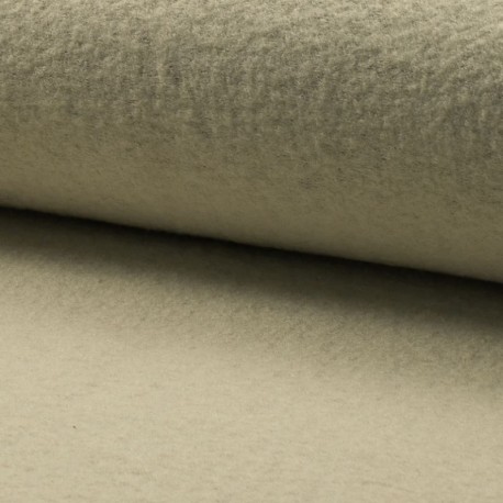 Tissu Laine Bouillie Uni Ecru