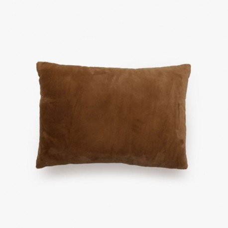 Coussin Garni Fausse Fourrure Woodland Sienne