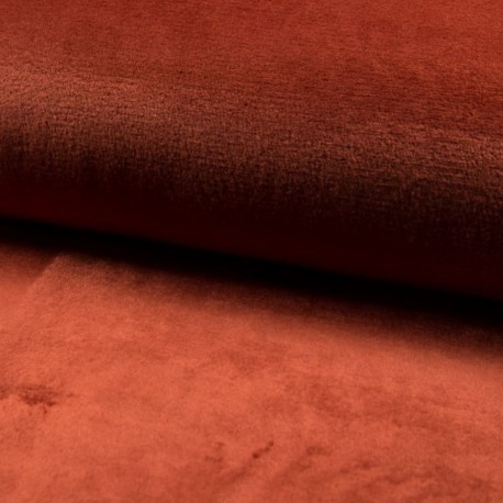 Tissu Polaire Microfibre Panda Uni Terracotta