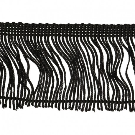 Frange Polyester Noir 30cm