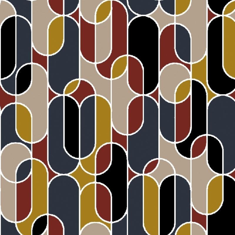 Tissu Imprimé Chana Terracotta 