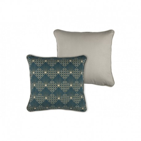 Housse de coussin Cannage Pétrole 