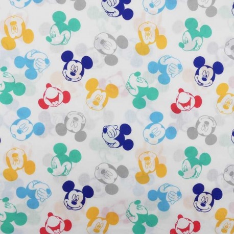 Tissu Cretonne Imprimée Mickey Multicolore