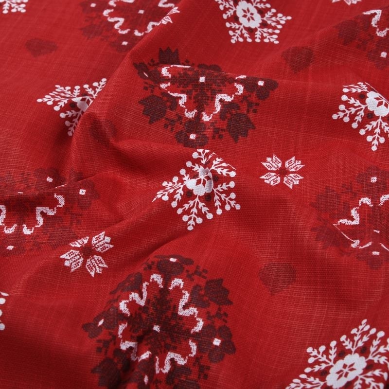 Tissu Toile Giboulée Rouge