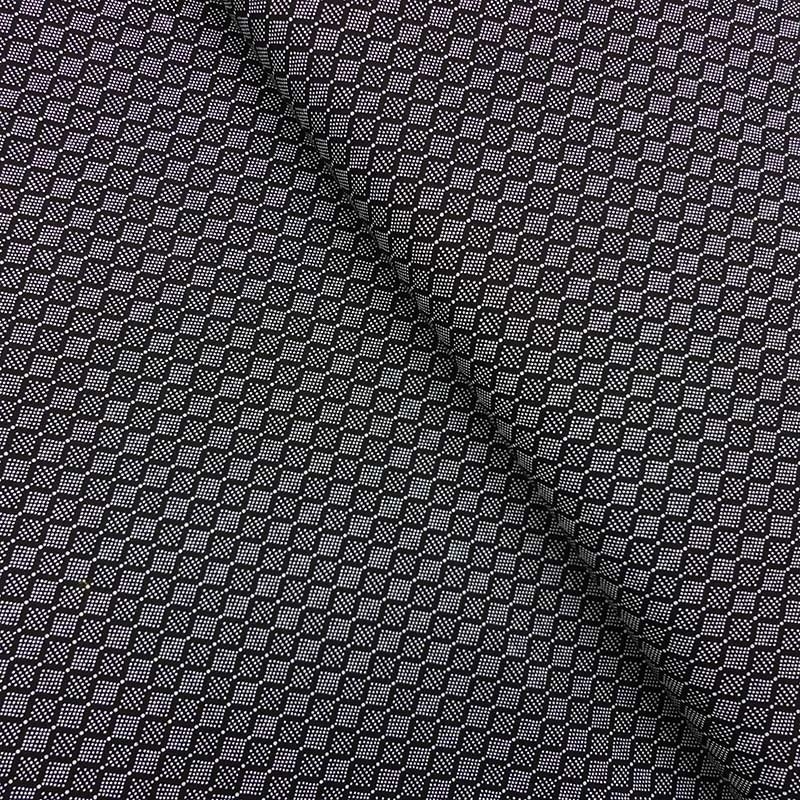 Tissu Popeline Imprimeé Petits Motifs Géométriques Noir