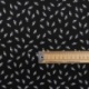Tissu Popeline Imprimée Petites Plumes Fond Noir