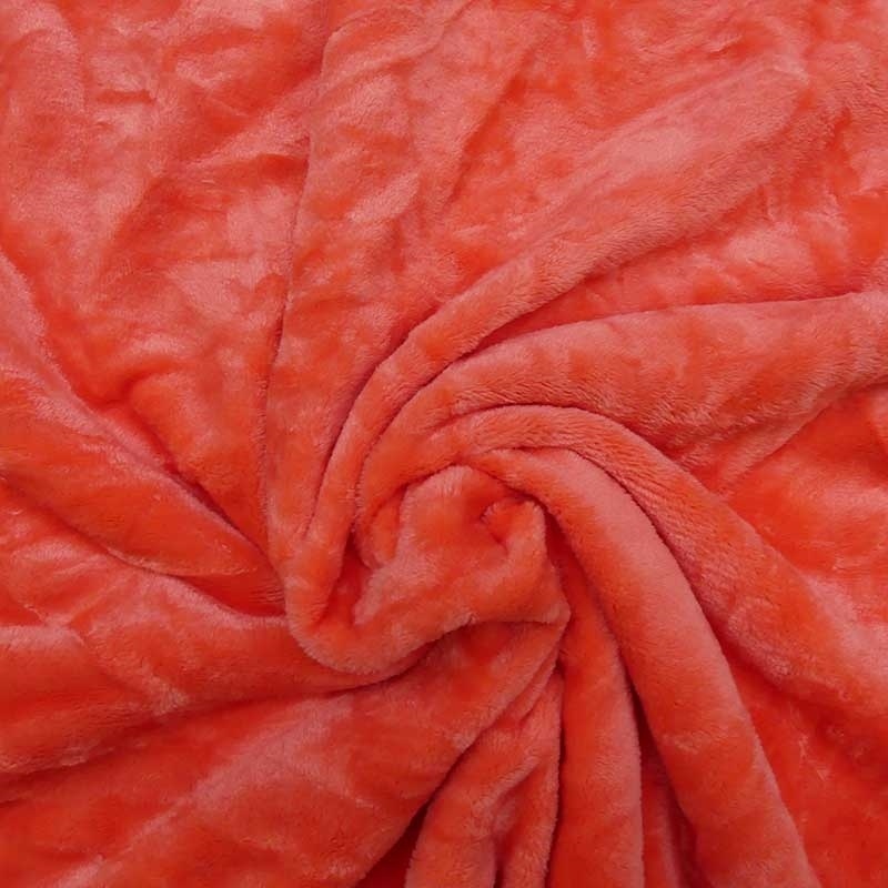 Tissu Doudou Corail