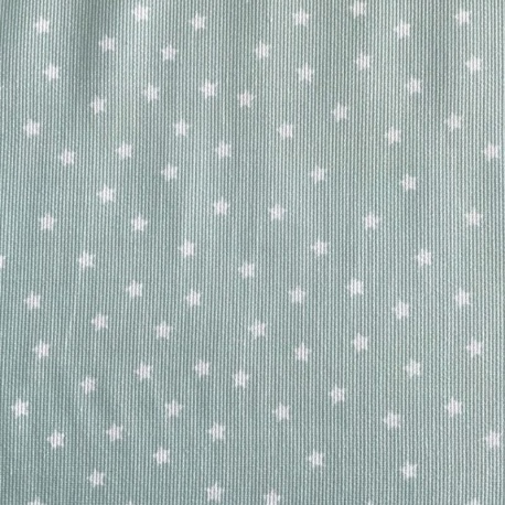 Tissu Piqué de Coton Etoile Vert