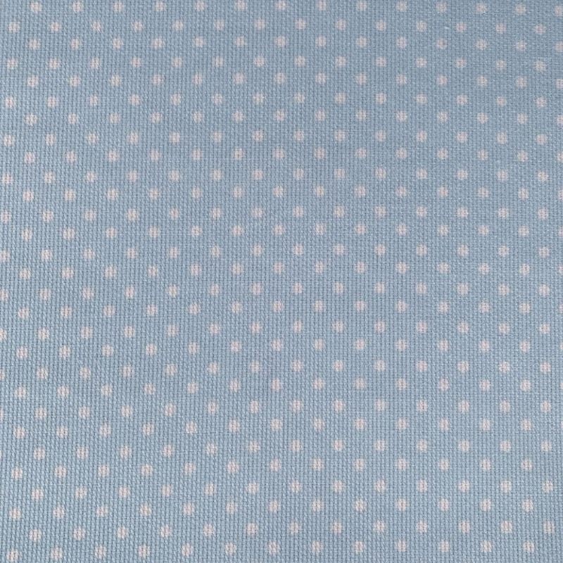 Tissu Piqué de Coton Topito Pois Bleu 