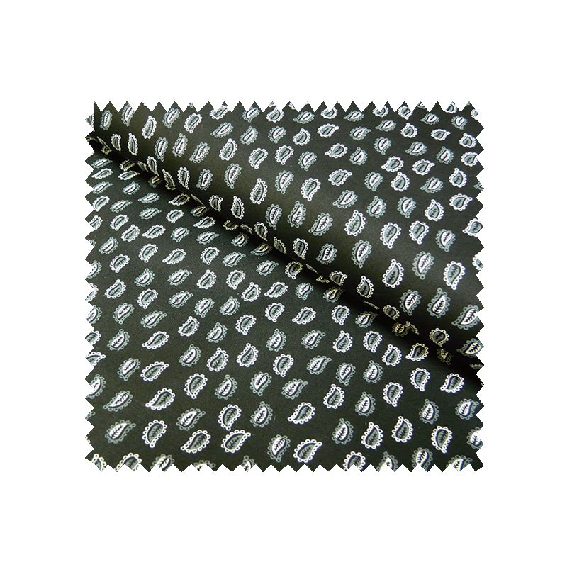Tissu Popeline Coton Imprimé Perse Noir