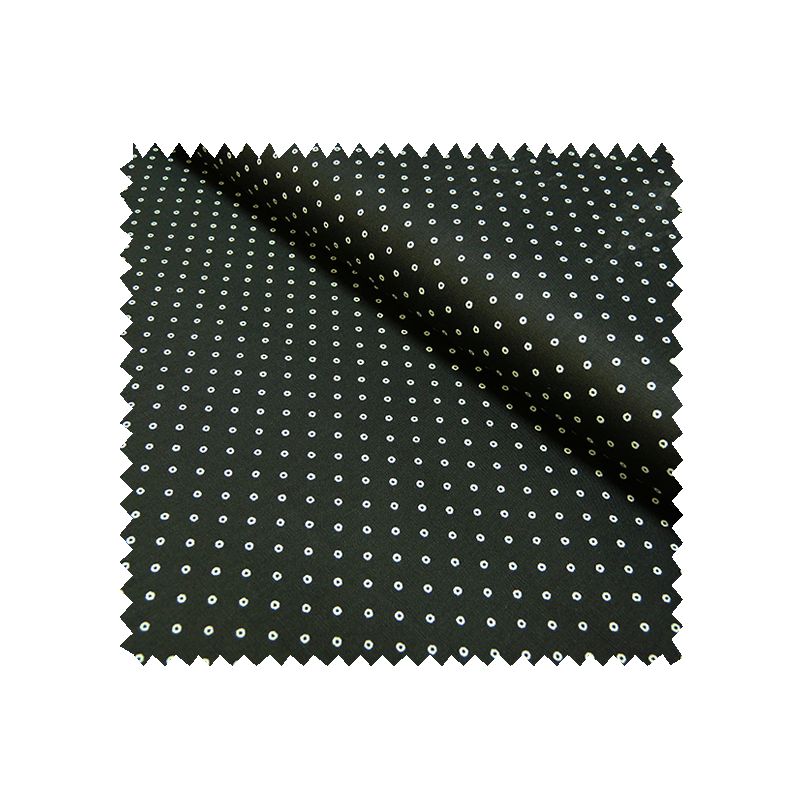 Tissu Popeline Coton Imprimé Petits Ronds Noirs