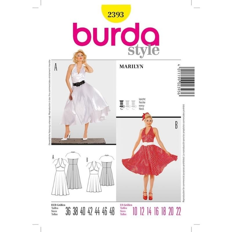 Patron 2393 Burda Carnaval Marilyn 36/48