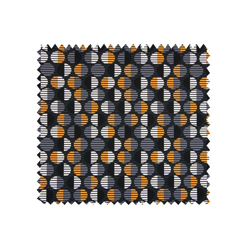 Tissu Jersey Coton Imprimé Rond Bicolore orange