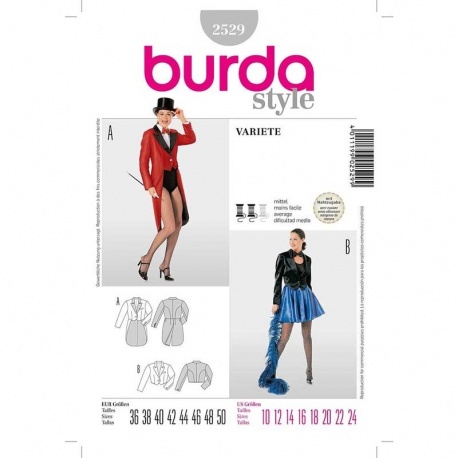 Patron 2529 Burda Carnaval Variete 34/44