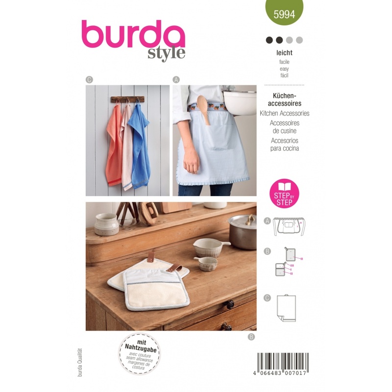 Patron Burda 5994 Accessoires De Cuisine