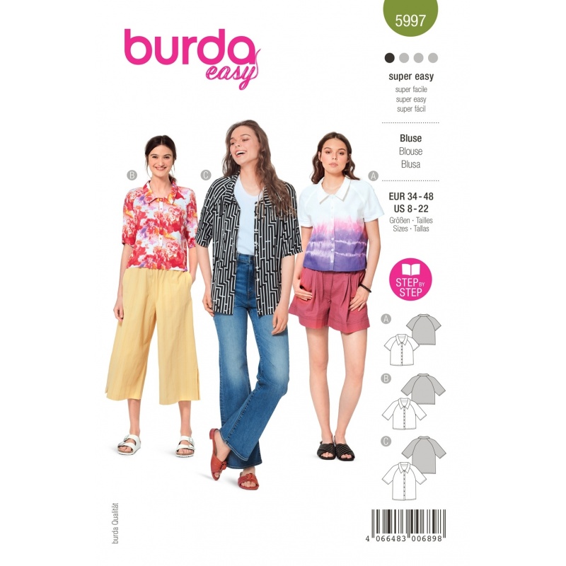 Patron Burda  5997 Blouse  34/48