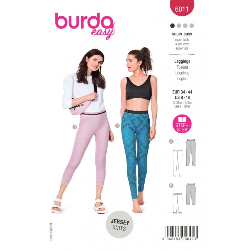 Patron Burda  6011 Leggings 34/44