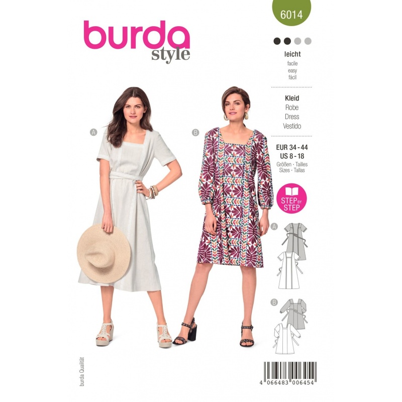 Patron Burda  6014 Robe 34/44