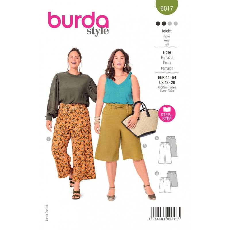 Patron Burda  6017 Pantalon 44/54