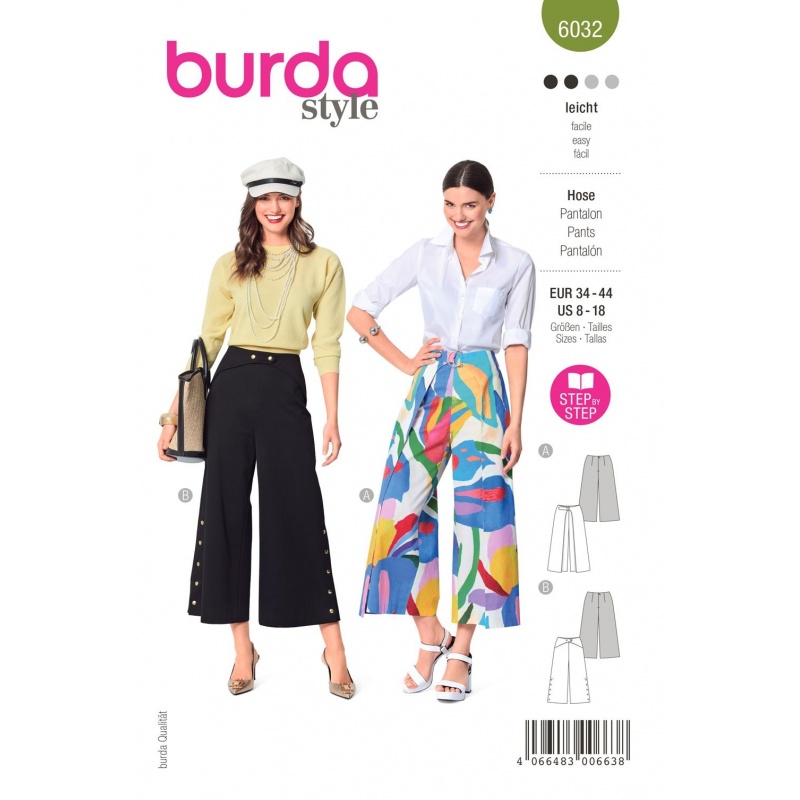 Patron Burda  6032 Pantalon 34/44