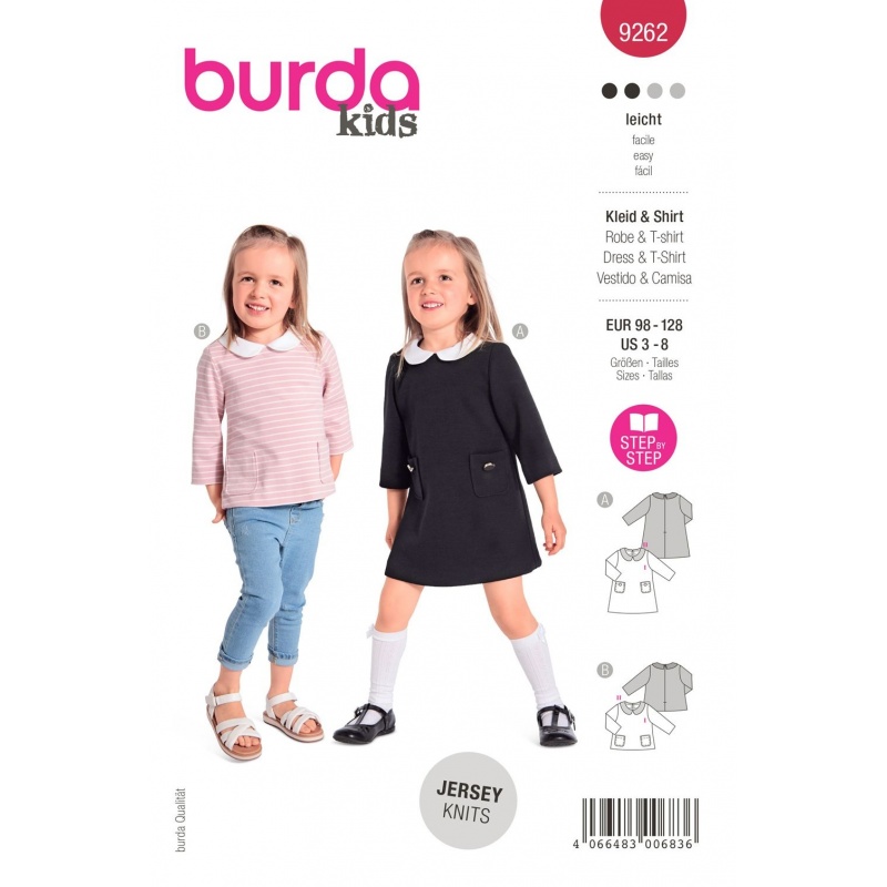 Patron Burda 9262 Robe 98/128