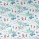 Tissu Imprimé Musette Bleu 
